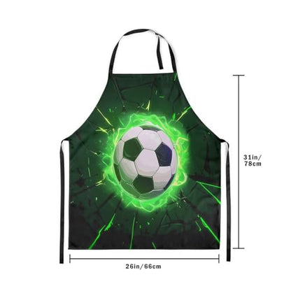 Manfei Volleyball Kids Kitchen Apron - color: Black Green