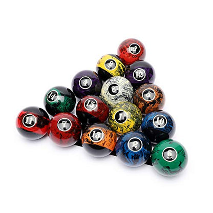 CUPPA Professional Pool Balls/Billiard Balls Set, Complete 16 Balls for Pool Tables - color: Black