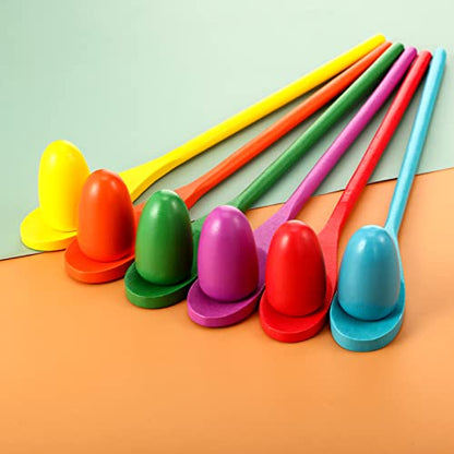 Civaner 30 Pcs Outdoor Games Set for Kids Includes 6 Bunny Potato Sack Race Bags 6 Egg and Spoon 6 Bunny Ears Headbands 6 Legged Relay Race Band for Game Party(Blue,Classic) - color: Blue, style: Classic