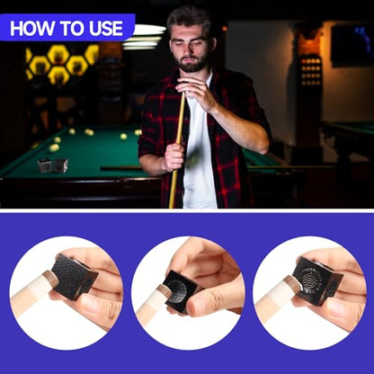 GSE Games & Sports Expert Billiard Pool Cue Tip Tool, Stick Scuffer/Shaper/Aerator/Joint Protector Tool, Billiard Accessories - style: Black 5-in-1 Cube Tool