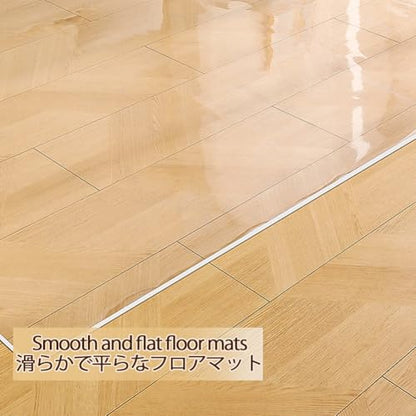 Thick 0.08in Large Floor Protector MatClear Wood Tile Floor Protector Mat for Living Room Office Bedroom PVC Wipeable Smooth Chair Mat for Pet Coffee Table Kitchen Pad Grime Proof Easy to Cut(12x28in) - size: 12x28in