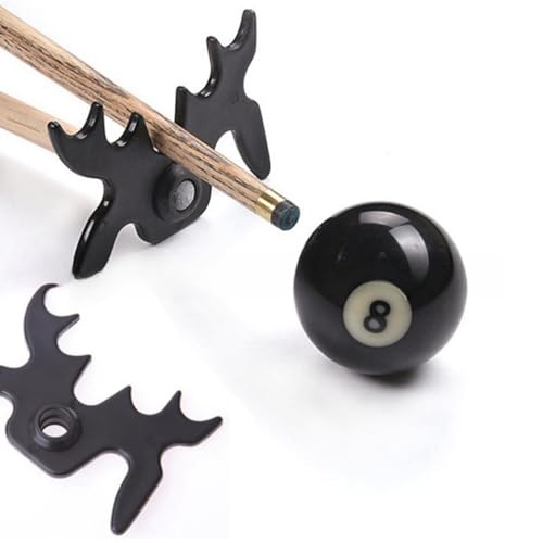 2Pcs Black Plastic Slip-On Bridge Portable Moosehead Bridge Head, Pool Billiard Cue Bridge Head, Billiard Pool Cue Accessories for Pool Table