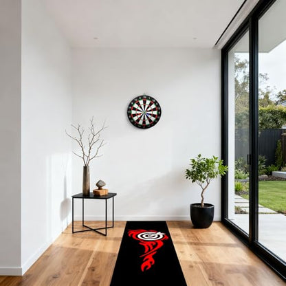Thmins Darts Mat with Throw Line for Dart Board, Non-Slip Floor Mat with Standard Oche Distances and Protective Surface