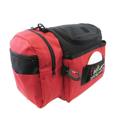 Fade Crunch Disc Golf Bag – Compact, Durable, and Lightweight Disc Storage - color: Red