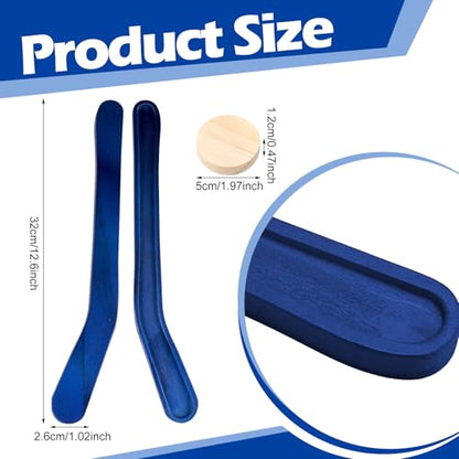Soulchen 2 Sets Replacement Hockey Sticks and Pucks for Classic Wooden Tabletop Games Hockey Game Slap Shot Extra Accessories for Family Adults Kids Children - color: Blue