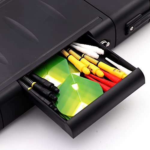 CUESOUL ANTIE Hard Dart Case with Peking Opera Mask Design and Dart Flights Case for Your Choice - color: Dart Case-Red