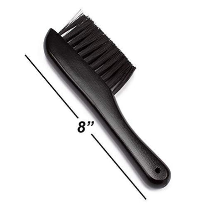 GSE Games & Sports Expert 2-Piece Solid Wood Billiard Pool Table Brush and Rail Brush Set, Billiards Pool Table Cleaning Tools - color: Black