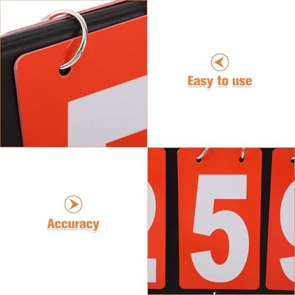 Portable Flip Scoreboard Three-Digit Display for Football and Different Sports Scenarios, High Efficiency and Accurate Tabletop Scorekeeper Metal and Cardboard Construction