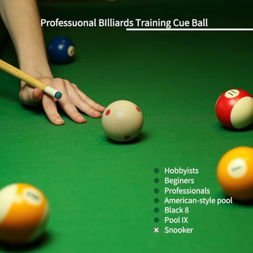 Kolti Billiard Cue Ball, AAA-Grade PRO Pool Cue Training Ball, 2-1/4" Standard Size, Phenolic Resin - color: white