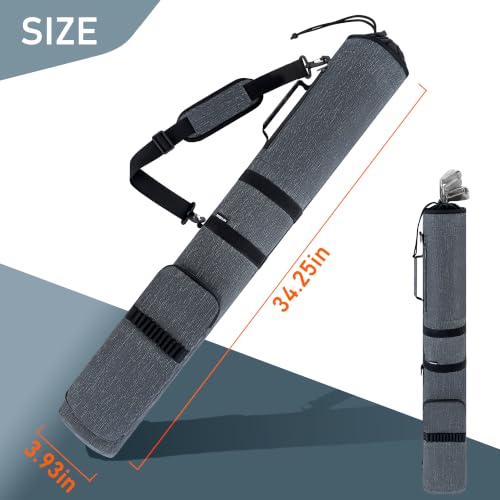AKOZLIN Lightweight Golf Sunday Bag Golf Travel Carry Bag 3-6 Clubs Foldable Small Golf Bag with Shoulder Strap Black - color: Dark Grey