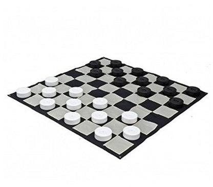 MEGACHESS Giant Chess Set - 37 Inch Tall King with Giant Checkers Set and Giant Quick Fold Chess Mat