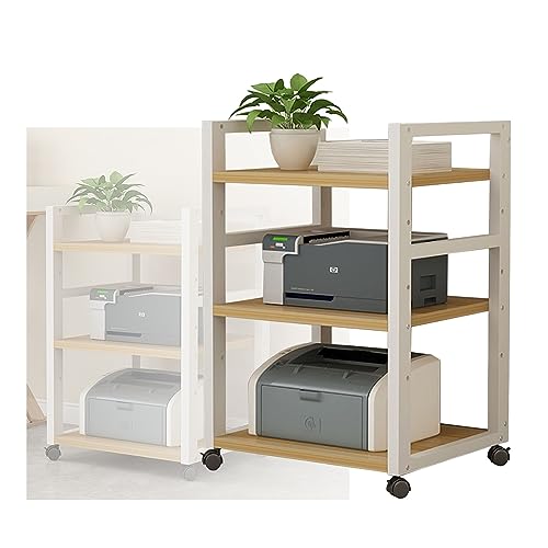 3 Tier AV Media Cabinet Stand Assembly Cabinet, Gaming TV Cabinet and Stereo Rack Audio Tower with Height Adjustable Wooden Shelf (Color : White, Size : 50x40x79cm) - color: White