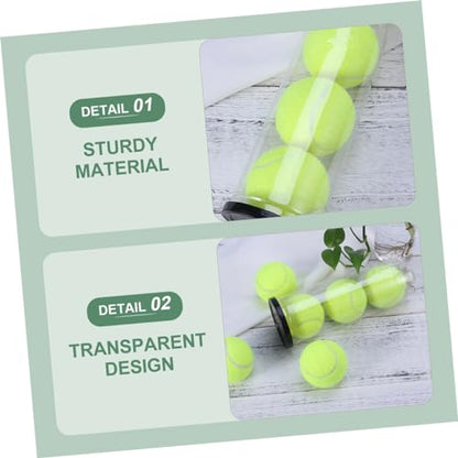 Toyvian Portable Tennis Balls Storage Bottle Clear Organizer for Tennis Badminton Table Tennis Lightweight and Durable Sports Supply Container