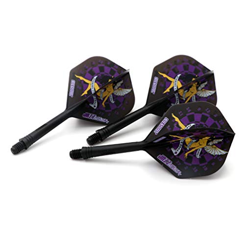 CUESOUL ROST Integrated Dart Shaft and Dart Flight Standard/Slim/Diamond/Big Wing/Tear/Diamond - color: 28mm-Standard Shape-Purple Beauty