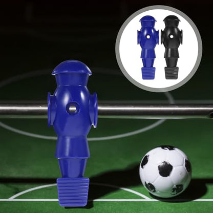 6pcs Foosball Players Replacement Dolls Table Football Accessories for Standard Rods Resin Desktop Football Men Black Blue