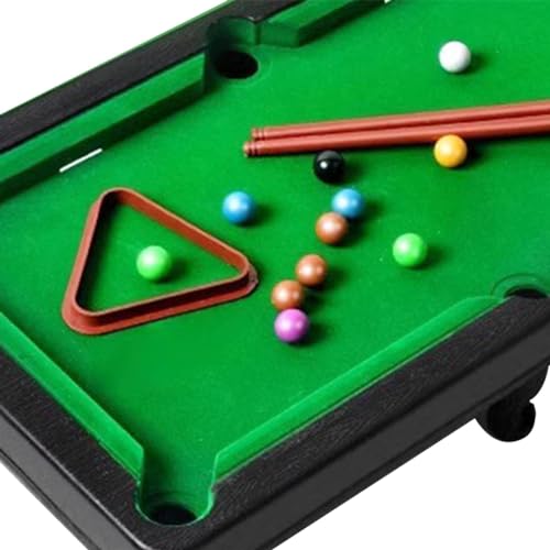 Set, Billiards Game Household Desk Miniature Pool Table Office Game s Desktop Snooker for Kindergarten, 27x18.5x6cm