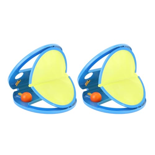 Toss and Catch Ball Set, Hand Exercise Ball Throwing Set, Double Player Outdoor Game with Soft Balls, Ideal for Beach Picnic Party (Blue) - color: Blue