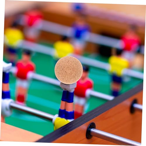 HANABASS 3pcs Wooden Foosball Balls Cork Table Soccer Balls for Indoor Games Foosball Table Accessories for Family Fun and Interactive Play