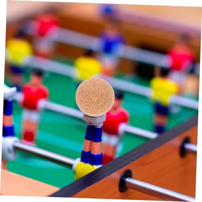 HANABASS 3pcs Wooden Foosball Balls Cork Table Soccer Balls for Indoor Games Foosball Table Accessories for Family Fun and Interactive Play