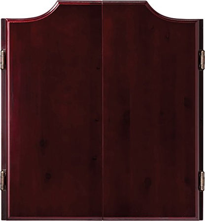 Viper Hudson All-in-One Dart Center: Classic Solid Wood Cabinet & Official Sisal/Bristle Dartboard Bundle with Steel-Tip Dart Set, Dry Erase Scoreboard & Out-Chart, Mahogany Finish - style: Premium