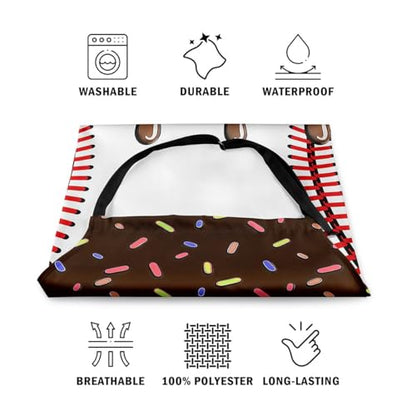 Castle Fairy Ice Cream Drip Baseball Kids Kitchen Apron - color: Brown White