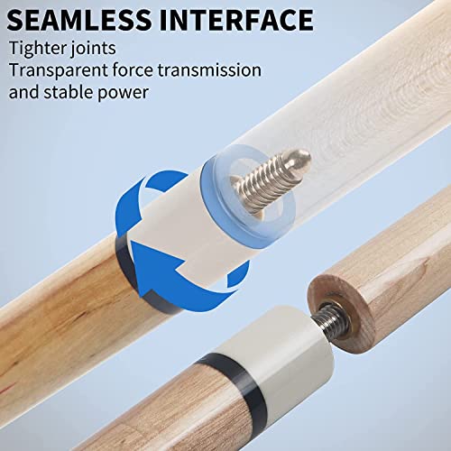 AKLOT Pool Cues,58" Pool Cue Stick Canadian Maple Wood Billiard Cues Sticks for Professional Billiard Players 18 19 20 21 oz - color: 3 Set Shining