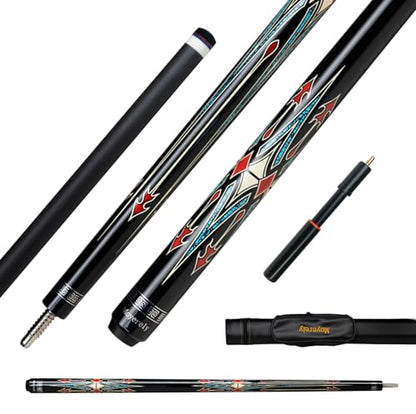 Carbon Fiber Pool Cue,11.8mm/12.5mm Low Deflection Cue Stick,Professional Pool Stick with Case - color: MK7+Extension, size: 11.8mm