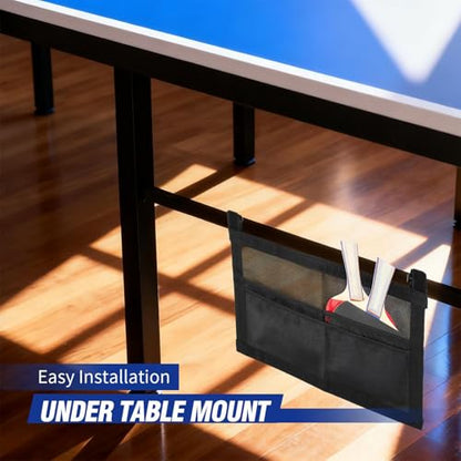 Table Tennis Ball Holder - With Adjustable Straps Large Capacity Mesh Sports Storage - Table Tennis Accessories | for Home Club School Training Practice Indoor Outdoor Wall Under Recreation