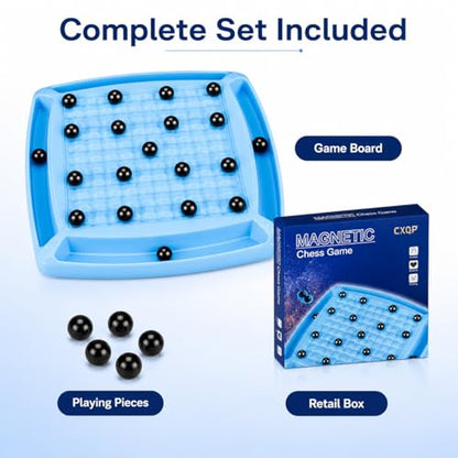 Magnet Chess Game,Board for Kids 8-12 yrs,dults and Family, Strategy Magnet Chess Board Table Games Set. (48 Chess Pieces) - style: 48 chess pieces