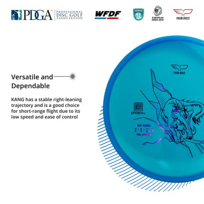 Yikun Disc Golf Mid Range Professional PDGA Approved Stable Discs Golf Midrange 165-175g Versatile Golf Disc Perfect for Outdoor Games and Competition,Plastic Grades in Basic,Durable,Premium