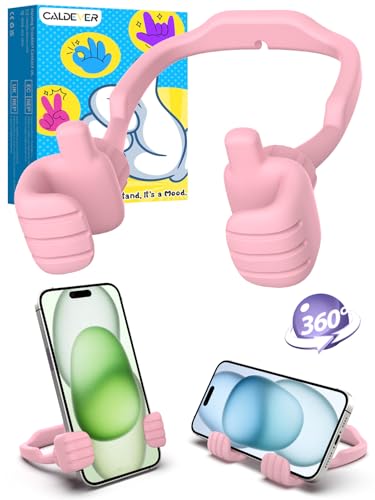 Mom Gifts for Mothers Day Cell Phone Holder Gifts for Teens Girls Boys: Thumbs Up Lazy Phone Stand for Desk Cool Gadgets Fun Birthday Gifts for Grandma Women Wife Adults Men from Son Daughter - color: Pink