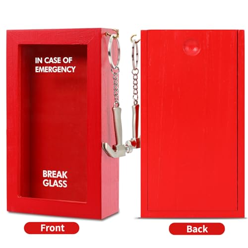 Funny Office Emergency Box w/Hammer, Break in Case of Emergency Box, DIY Stress Relief Gag Gift for Coworker, Desk Decor & White Elephant Gift for Friends, Coworkers & Family, Money Gift Idea - style: Regular Emergency Box