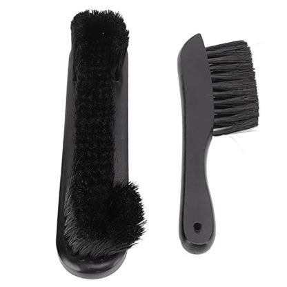 Tyenaza Billiard Table Brush Set, Billiards 9in Pool Table Brush 8.5in Rail Brush Kit Cleaning Tools with Wood Handle for Billiard Table Cleaning