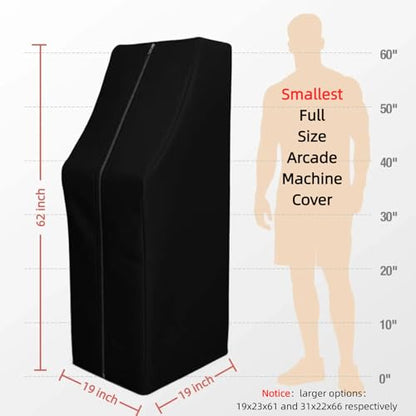 Arcade Machine Cover, Heavy Duty Protective Video Game Cover for Arcade1Up MS. PACMAN Classic SE Machine,Waterproof & Dustproof Electronic Dust Covers for Game Room，19" x 19" x 62" - size: 19"L x 19"D x 62"H
