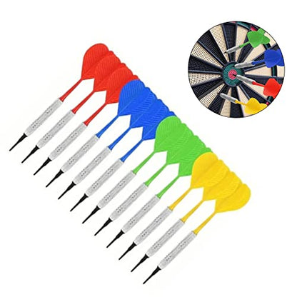 Topyond Soft Darts Set, 12 and 100 Head-Linked Soft Darts, Suitable for Beginners, Adults for Home Game Room, Bar Use
