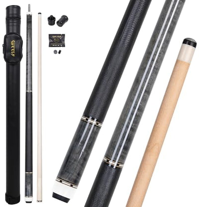 CUEELF Pool Cue Stick Low Deflection Hand-Made Inlay Billiard Cue 58'' Professional Billiard Pool Cue Stick for Adults-12.5mm Tip,3/8 * 8 Joint - color: WD-SM-HB-HUI