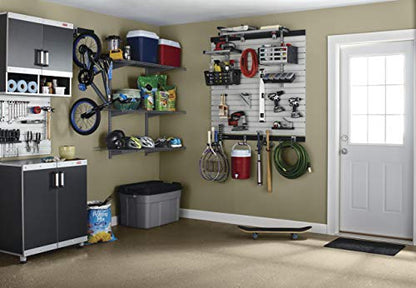 Rubbermaid FastTrack Rail Large Shelf Organization System, Holds up to 50 Pounds, Ideal for Cleaning Products/Garden Supplies/Laundry Products - style: Large Shelf