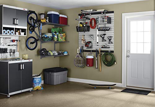 Rubbermaid FastTrack Rail Access Bin Garage Organization Bin for Sports Equipment/Gardening Supplies/Shed/Home/Garage/Item Storage - style: Storage Bin