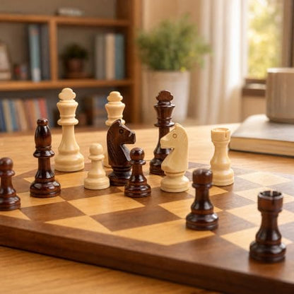 LuckyWish Large Wood Chess Pieces,4.3 Inch King,Chess Pieces Only, No Board (4.3 Inch King)