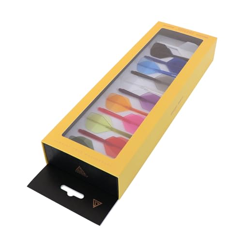 CUESOUL ROST 77 Integrated Dart Shaft and Flight Big Wing/Standard Shape Colour Collection Pack of 12 pcs - color: Standard Shape, size: Large