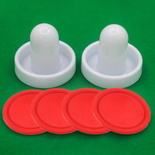 2xAir Hockey Pushers and Air Air Hockey Paddles Slider Pusher Small Size Goal Handles Pushers for Game Tables - size: 2 Pcs