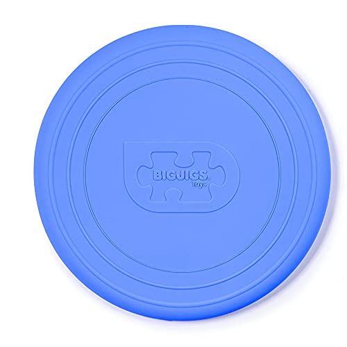Bigjigs Toys Frisbee Flying Disc (Ocean Blue) - Silicone Frisbee for Kids, Quality Flying Saucers, Beach Toys & Garden Toys, Holiday Toys for Toddlers - color: Ocean Blue