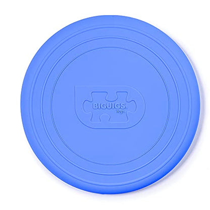 Bigjigs Toys Frisbee Flying Disc (Ocean Blue) - Silicone Frisbee for Kids, Quality Flying Saucers, Beach Toys & Garden Toys, Holiday Toys for Toddlers - color: Ocean Blue