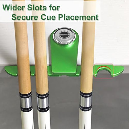 Pool Stick Holder - Portable Cue Stick Holder Weighted 4-Cue Pool Claw Cue Holder for Billiard Table, Green - color: Green
