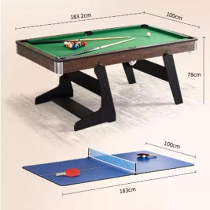 Pool Table, Sturdy & Safe Billiard Table with Adjustable Height for Kids & Adults - color: H