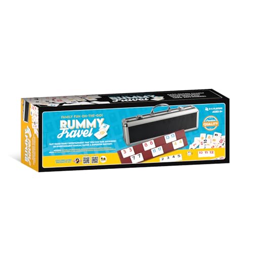 Tradeopia Premium Travel Rummy Game Set with Aluminium Case, 106 Tiles Rummy, Suitable for Birthday, Anniversary, New Year