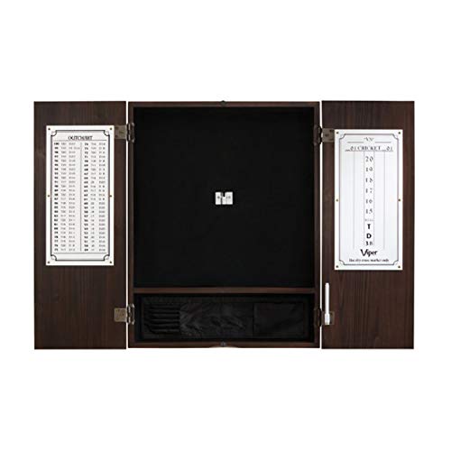 Viper Metropolitan Solid Wood Sisal/Bristle Steel Tip Dartboard Cabinet: Cabinet Only (No Dartboard), Oak Finish - color: Espresso Finish