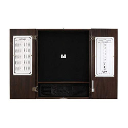 Viper Metropolitan Solid Wood Sisal/Bristle Steel Tip Dartboard Cabinet: Cabinet Only (No Dartboard), Oak Finish - color: Espresso Finish