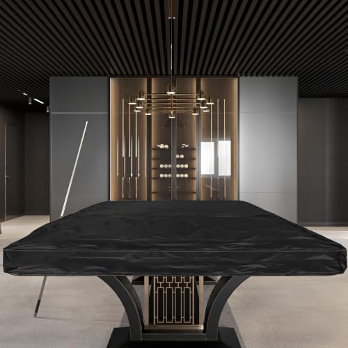 Waterproof Fitted Pool Table Cover Billiard Table Cover Made of Sturdy Oxford Cloth with Full Protection and Versatile Use for Indoor and Outdoor Furniture