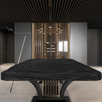 Waterproof Fitted Pool Table Cover Billiard Table Cover Made of Sturdy Oxford Cloth with Full Protection and Versatile Use for Indoor and Outdoor Furniture
